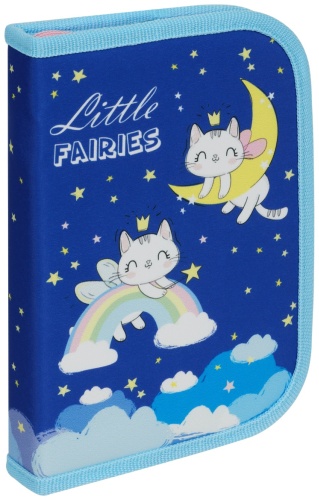 Пенал ArtSpace Fairies, застежка молния, синий