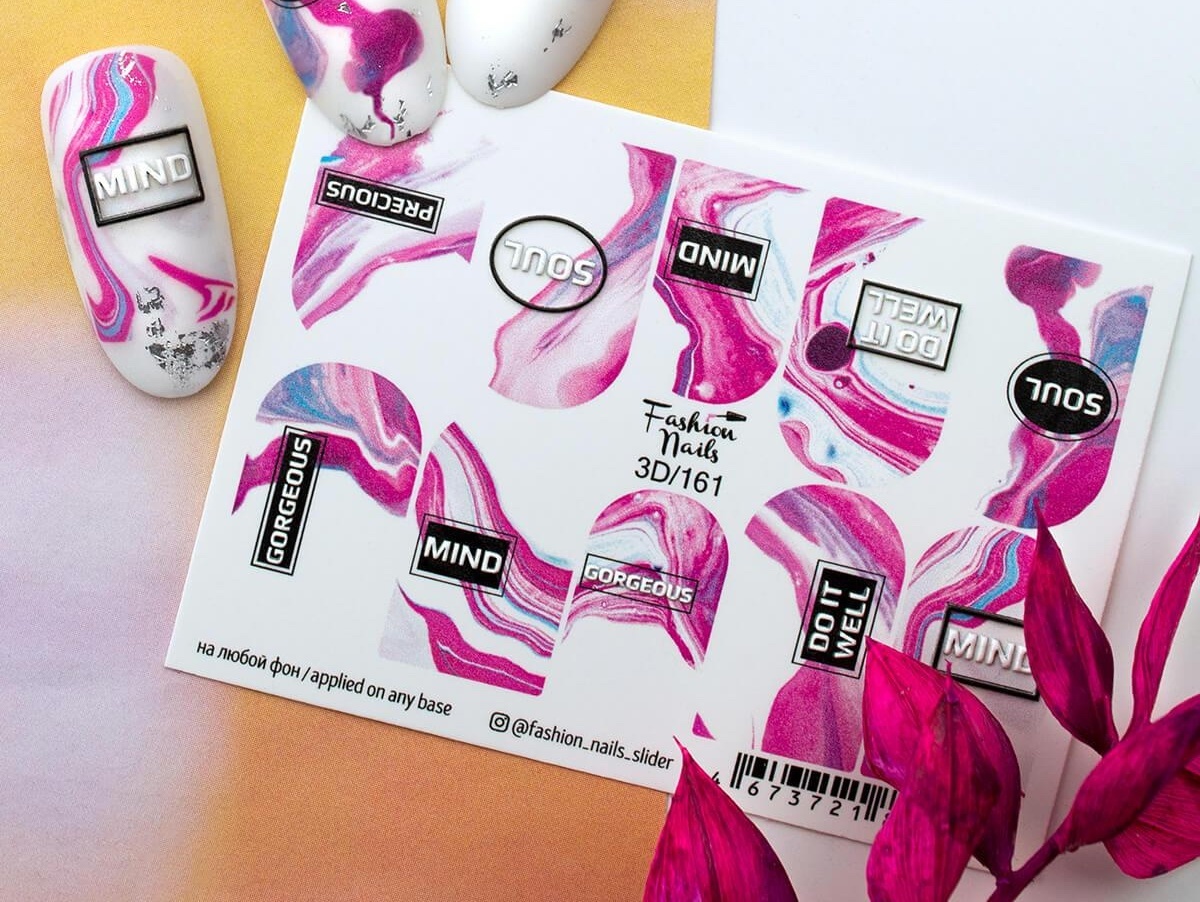 Fashion Nails 161 слайдер дизайн для ногтей 3D