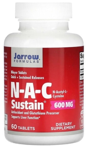 Jarrow Formulas NAC Sustain, 600 мг нейтральный 100 г
