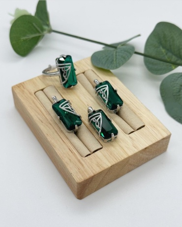 Xuping Jewelry бижутерный сплав, изумруд