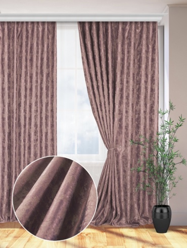 Портьеры Home Textile 200x275 см 2 шт, жаккард, красный