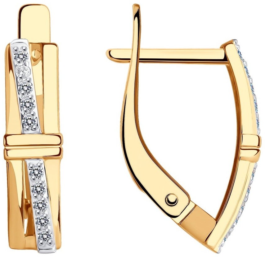 Серьги SOKOLOV EAR-SO-585-710880 вес 1.92 г золото, фианит