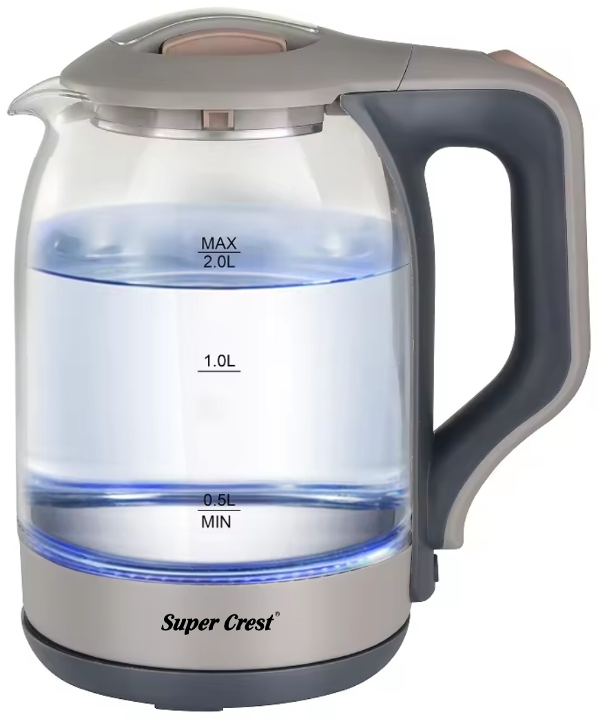 Электрочайник Super Crest SCT-4020 коричневый, серый