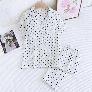 Пижама Muslin home черный, белый