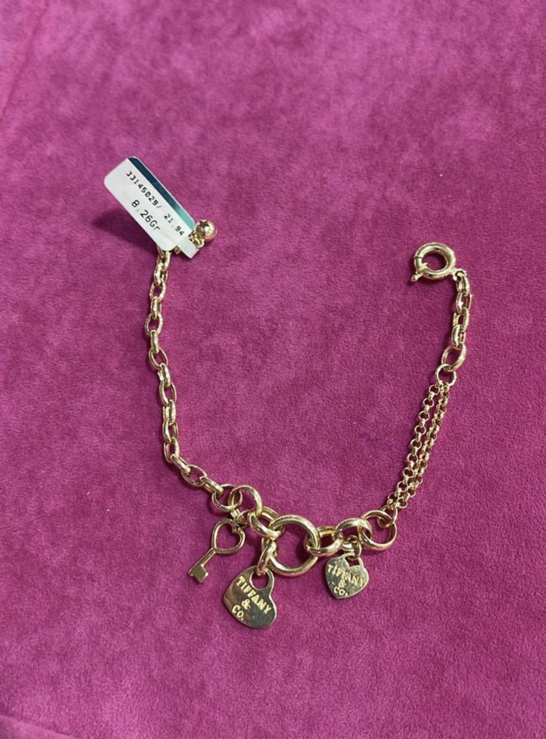 Ali Gold L0067 длина 19 см, вес 8.26 г золото, плетение отсутствует
