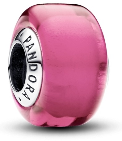 Шарм PANDORA «Розовое стекло мурано» 793107C00 вес 2 г серебро, муранское стекло
