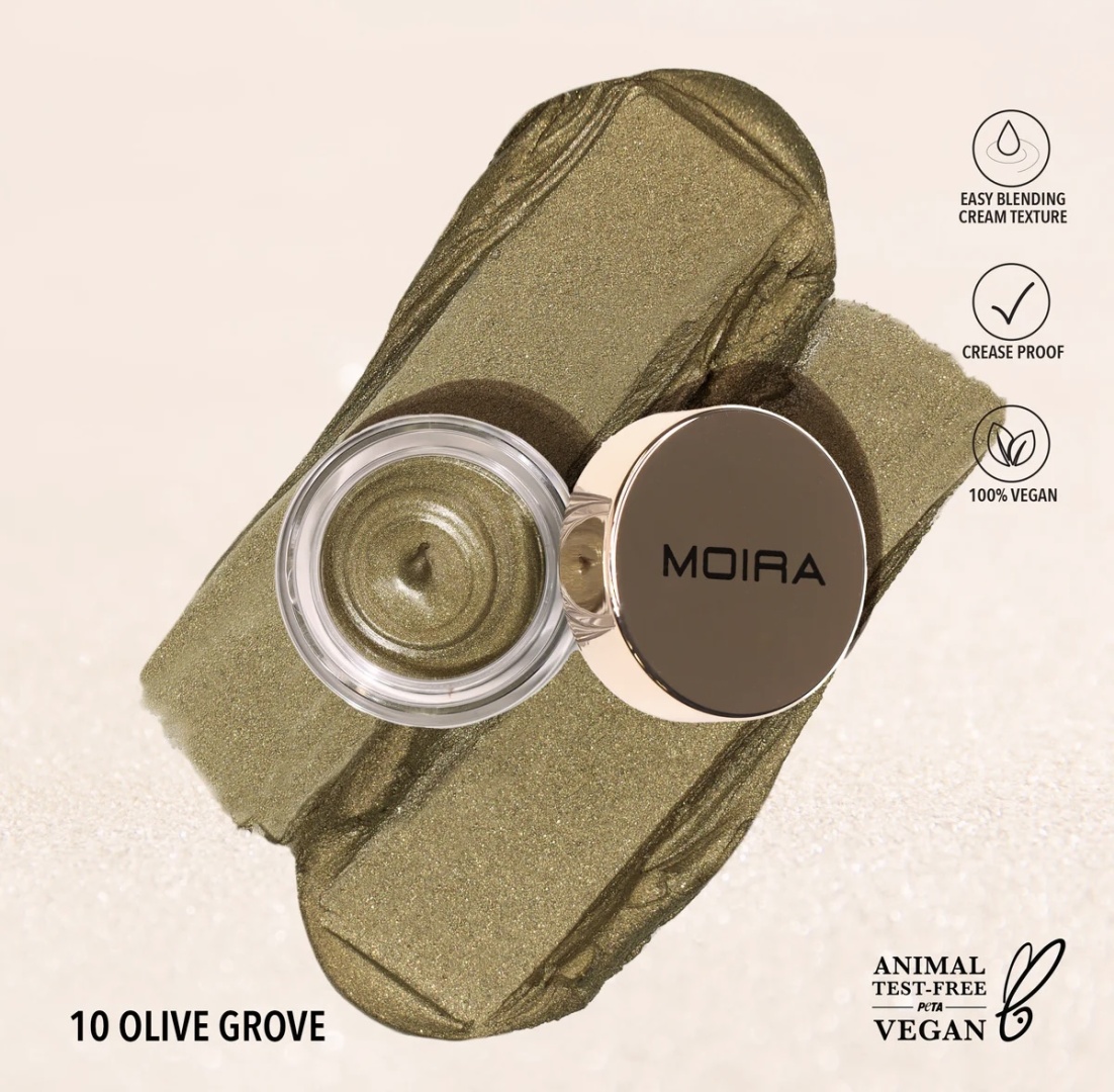 MOIRA тени кремовые Everlust Shimmer Cream Shadow Оливковый