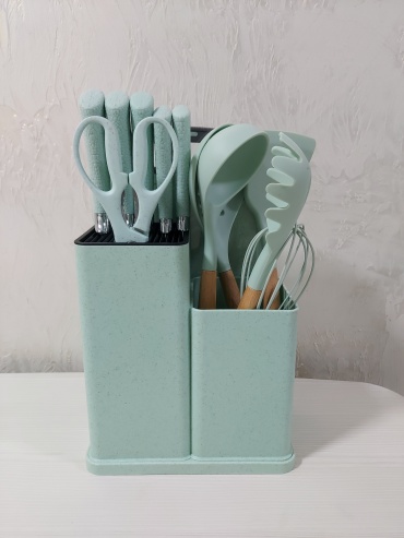 Набор кухонных инструментов Kitchen Ware дерево, силикон, сталь, 13 шт
