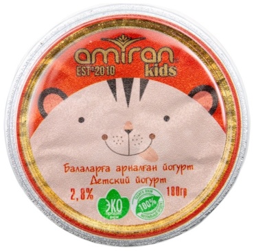 Йогурт Amiran Kids натуральный 2.8% 180 г