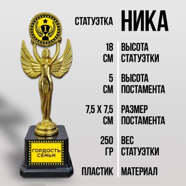 Трофей 32 Статуэтка НИКА Гордость семьи