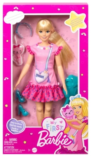 Кукла-модель Barbie блондинка с котенком 34 см