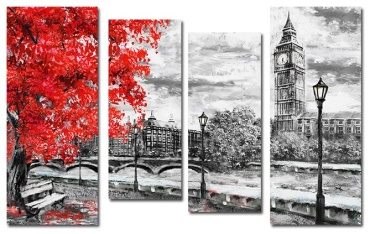 Торрина модульная картина Старый Лондон 105x70 см