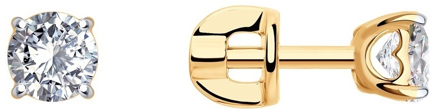 Пусеты SOKOLOV EAR-SO-585-814374 вес 1.61 г золото, фианит