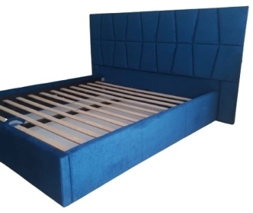 Кровать Deluxe Вегас 80х200 см синий велюр