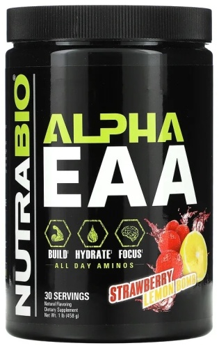 NutraBio Labs Alpha EAA Клубника-лимон 458 г