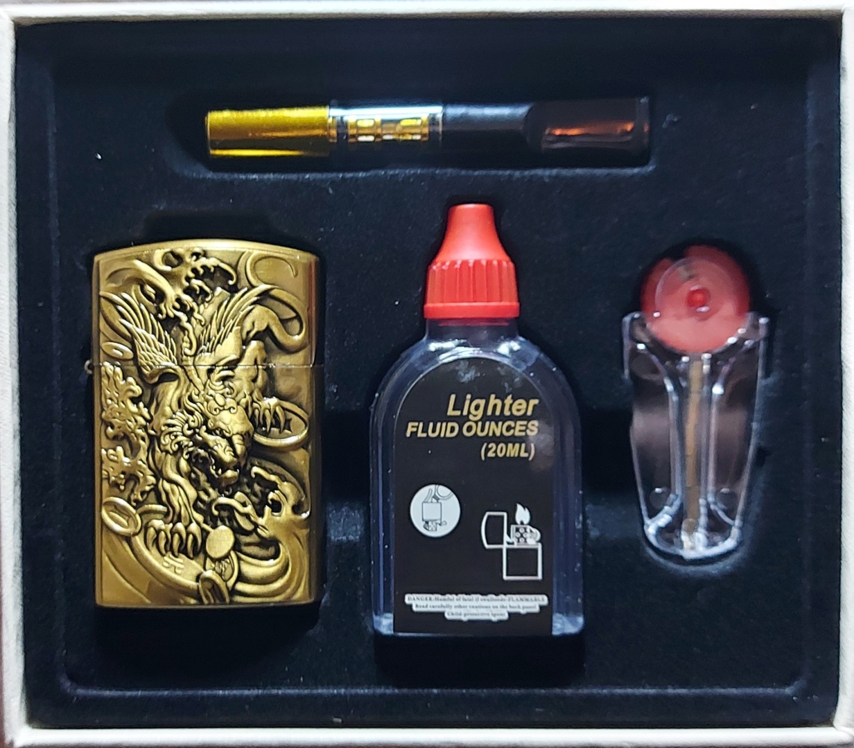 Lighter бензиновая зажигалка Dragon, металлический сплав