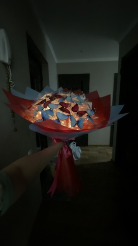 Светящийся букет с бабочками 60 см