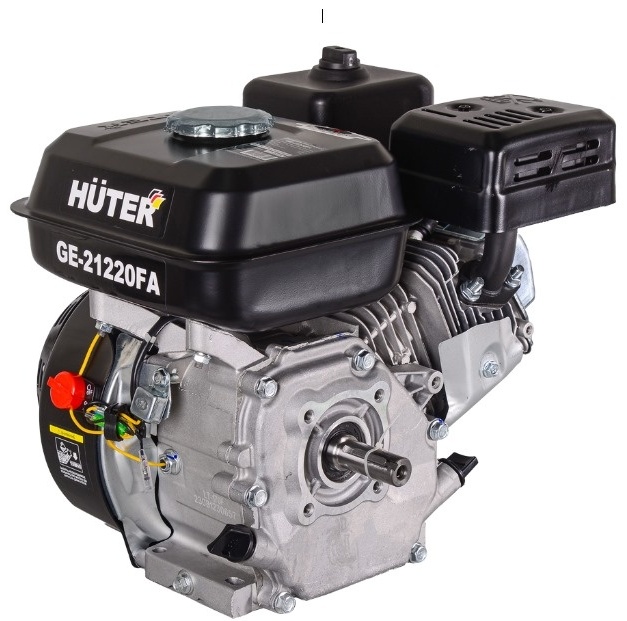 Двигатель Двигатель Huter бензиновый GE-21220FA четырехтактный 7 л.с. диаметр выходного вала 20 мм 70/15/3