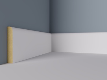 RR DECOR плинтус новинка цвет белоснежный, 2440х15х82.5 мм