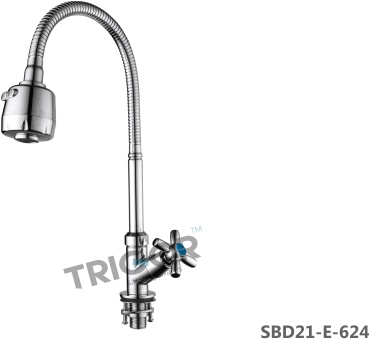 Смеситель с гибким изливом TRIGOR SBD21-E-624, силумин, цвет хром