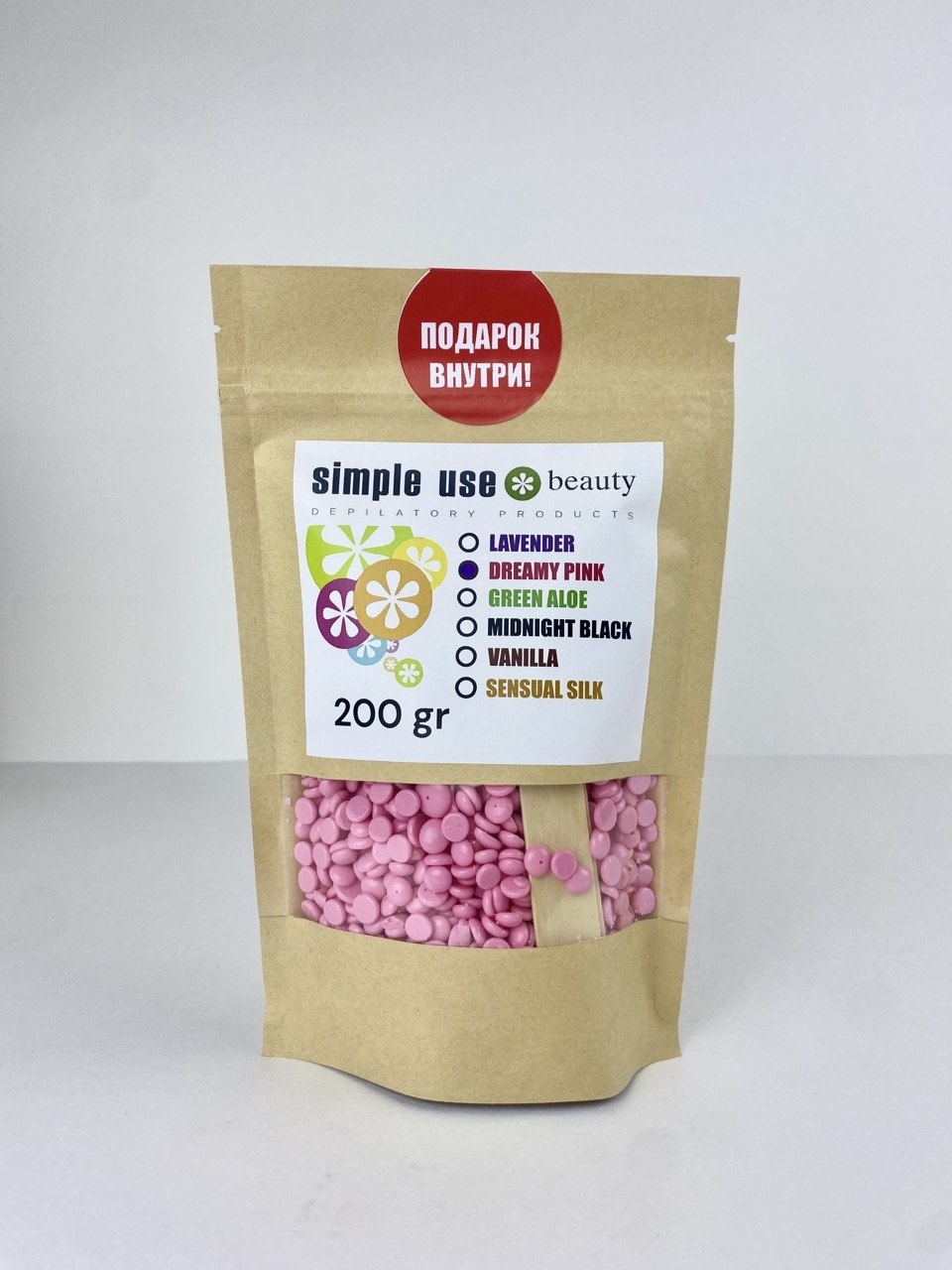 Воск пленочный Simple Use Beauty Dreamy Pink плотность плотная в гранулах 200 г