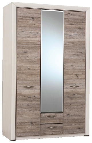 Распашной шкаф ANREX Оливия 3D2S Z, 136x217х60 см, коричневый