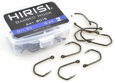 Крючок для рыбалки HIRISI Hirisi 8019 2 карповый черный 50 шт