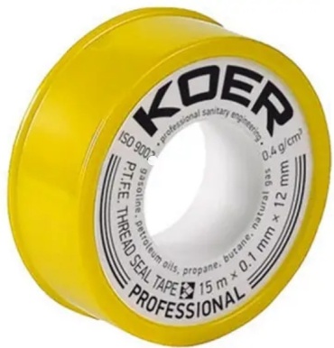 Koer лента ФУМ 12 мм х 15 м, 1 шт