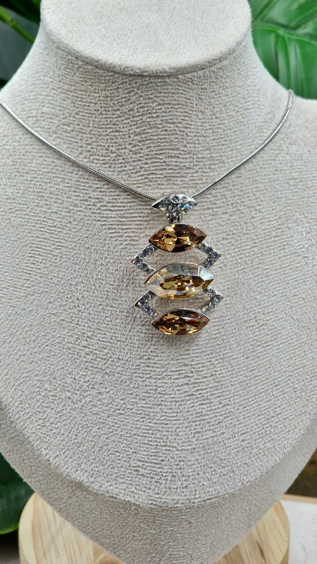 Подвеска медь, кристаллы Swarovski