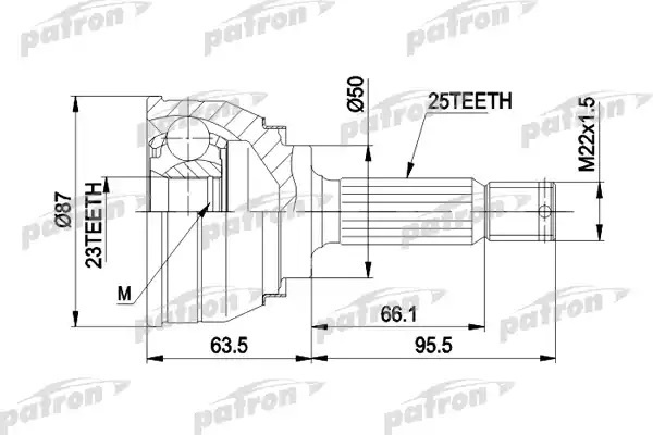 PATRON шрус PCV1048