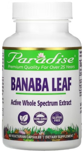 Paradise Herbs БАД Banaba Leaf 60 капсул