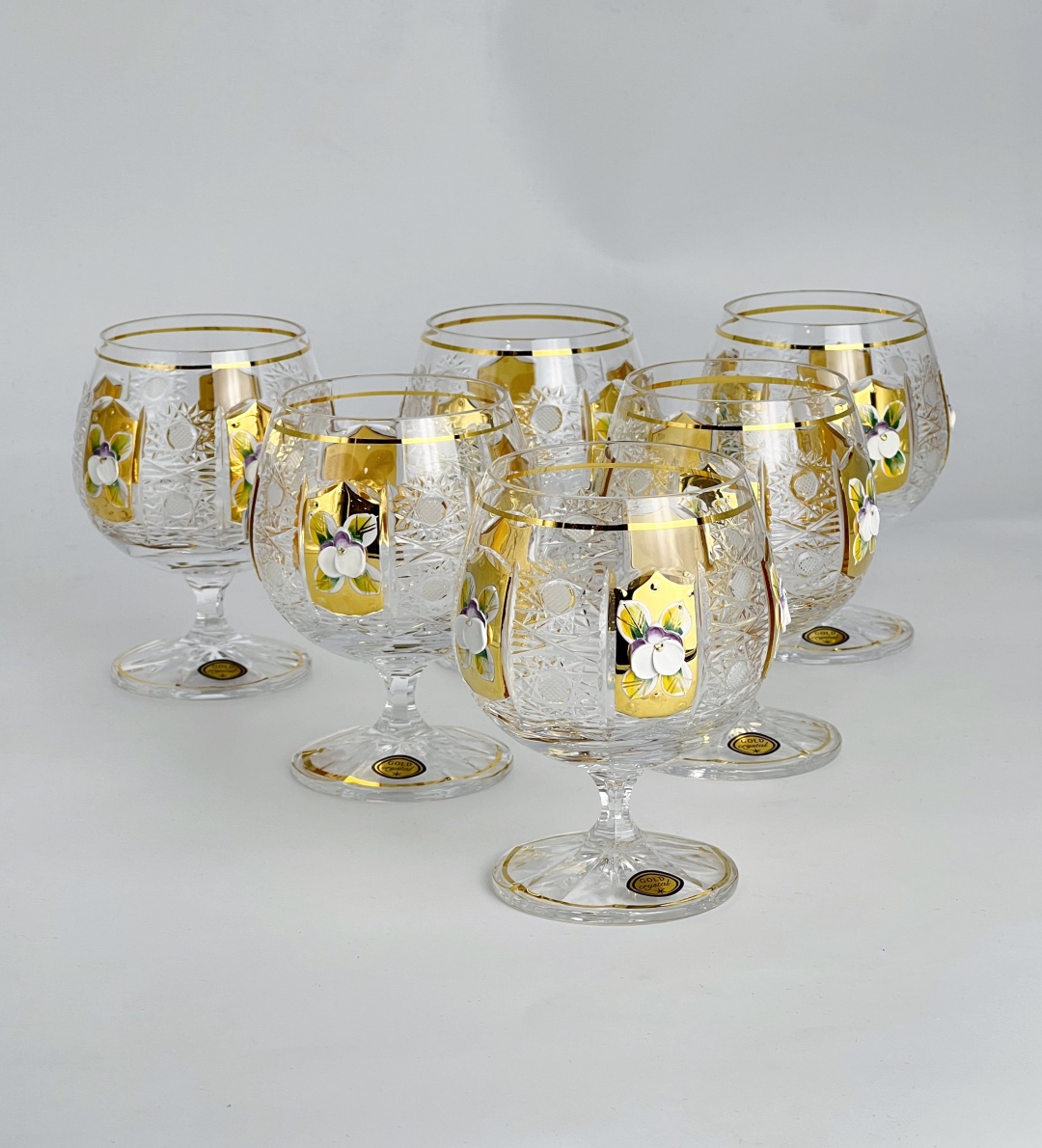 Набор бокалов Bohemia Gold 250 мл, хрусталь, 6 шт