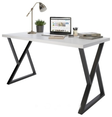 Стол письменный Rina loft, 110х70x75 см, черный, белый