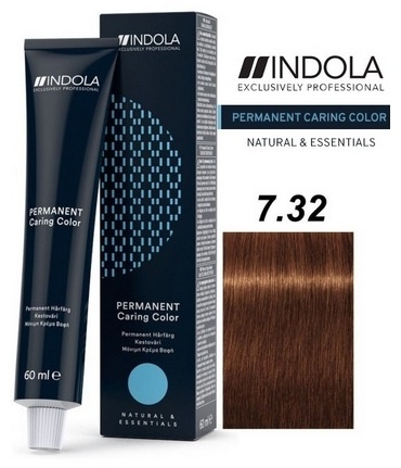 Indola Profession Permanent Caring Color 7.32 средний русый золотистый перламутровый крем-краска 60 мл