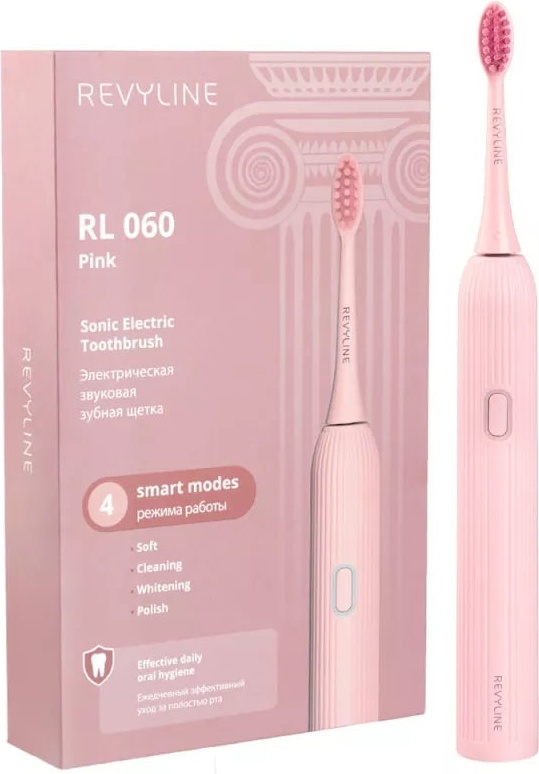 Revyline звуковая щетка RL 060 щетина средняя розовый
