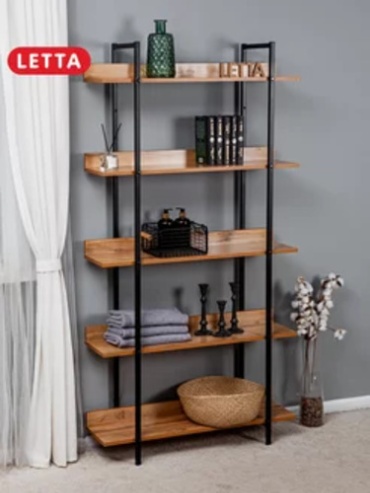 Стеллаж напольный Letta, 90x29x175 см, коричневый