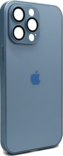 Чехол GLASS для Apple iPhone 14 Pro Max голубой