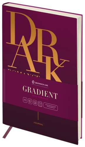 Ежедневник недатированный, А5, 136л, кожзам, Greenwich Line Gradient Dark romance, тон блок Berlingo Мягкая, A5, 136 л, линейка