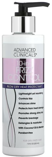 Advanced Clinicals 10-In-1 Frizz Control, Blow Dry Heat Protectant кондиционер 222 мл