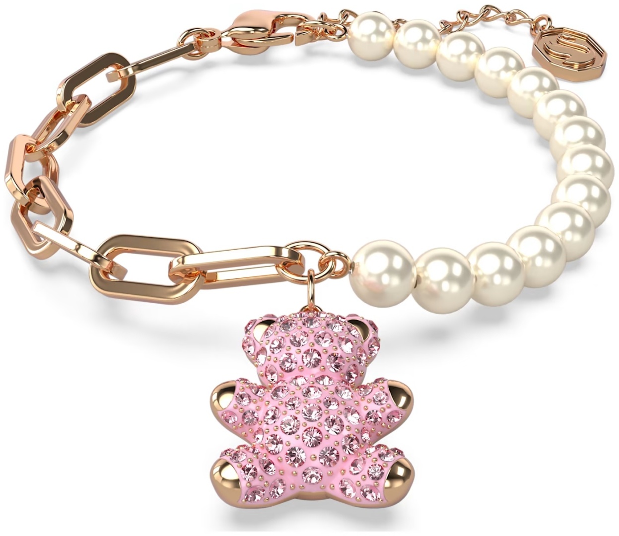 Swarovski длина 18.5 см ювелирный сплав, жемчуг, кристаллы Swarovski
