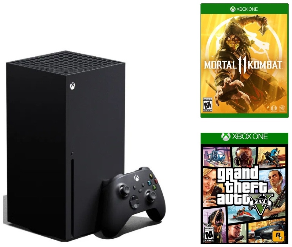 Купить Игровая приставка Xbox Series X 1TB черный + MK11 + GTA5 в ...