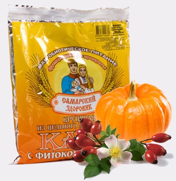 Самарский Здоровяк каша овсяная, пшеничная с тыквой и шиповником 240 г