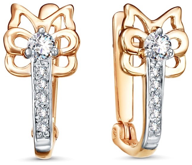 Серьги Lucente 2452307_1_1_1 вес 0.922 г золото, фианит