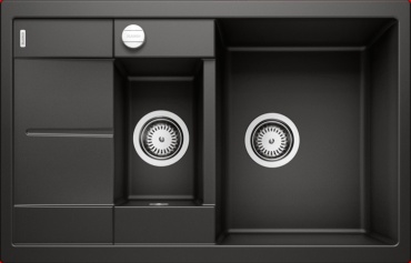 Кухонная мойка Blanco Metra 6 S Compact 78х43х19 см, искусственный камень, тон черный