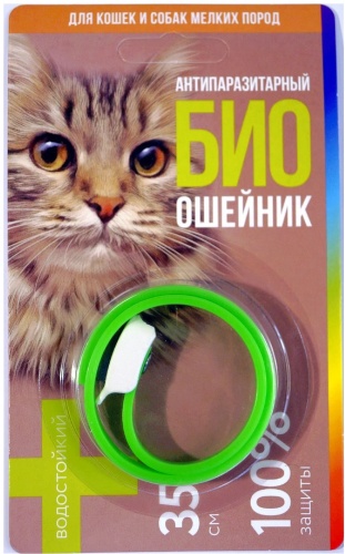 FAVORITE ошейник от блох, от клещей, от власоедов для кошек зеленый 35 см