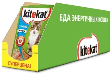 Kitekat кусочки в соусе рыба 85 г 28 шт