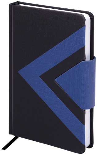 Ежедневник Brauberg Waves, A5, 160 листов, черный