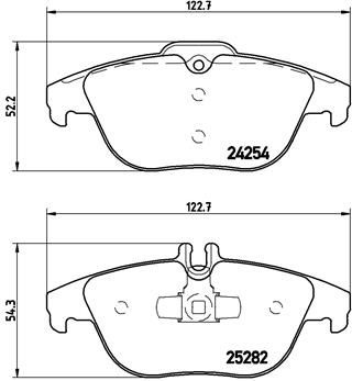 BREMBO Комплект Тормозных Колодок, Дисковый Тормоз P50104