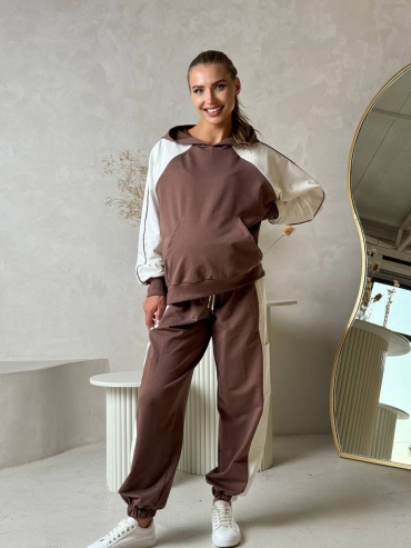 Костюм Moms Collection коричневый, белый