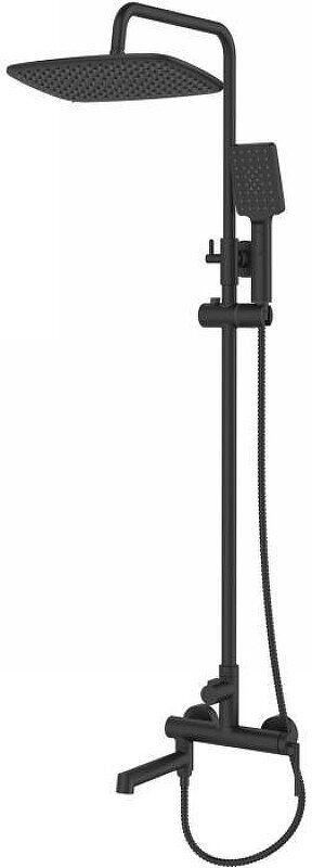 BelBagno Душевая стойка Acqua ACQUA-VSCM-NERO с изливом, черный - артикул K0000183064
